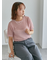 透かし柄半袖ニット