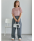 透かし柄半袖ニット