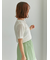 透かし柄半袖ニット