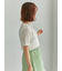 透かし柄半袖ニット