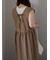 Vネックノースリーブワンピース