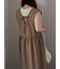 Vネックノースリーブワンピース