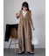 Vネックノースリーブワンピース