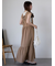 Vネックノースリーブワンピース