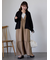 Vネックノースリーブワンピース