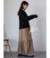 Vネックノースリーブワンピース