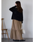 Vネックノースリーブワンピース