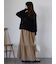 Vネックノースリーブワンピース
