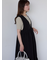 Vネックノースリーブワンピース