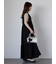 Vネックノースリーブワンピース