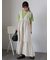 Vネックノースリーブワンピース