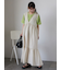 Vネックノースリーブワンピース