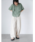 シワ加工ケープカラーブラウス