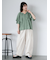 シワ加工ケープカラーブラウス