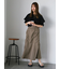 シワ加工ケープカラーブラウス