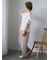 シワ加工ケープカラーブラウス