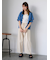 シワ加工ケープカラーブラウス