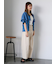 シワ加工ケープカラーブラウス