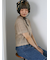 透かし編み襟付きカーディガン