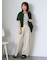 透かし編み襟付きカーディガン