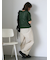 透かし編み襟付きカーディガン