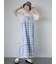 レース付きチェックキャミワンピース