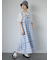 レース付きチェックキャミワンピース