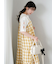 レース付きチェックキャミワンピース