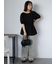 バックリボンペプラムブラウス