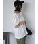 バックリボンペプラムブラウス