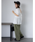 バックリボンペプラムブラウス