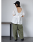 バックリボンペプラムブラウス