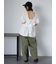 バックリボンペプラムブラウス