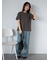 バックレイヤードカットソー