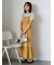 チェックシャーリングキャミワンピース