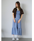 チェックシャーリングキャミワンピース