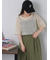 ロゴコード刺繍メッシュニット