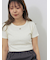 リボンチャーム付き半袖カットソー