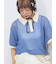 バイカラーメッシュニットポロ