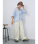 Vネックフリルブラウス