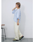 Vネックフリルブラウス