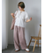 サテンイージーパンツ