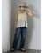 レースカットソー