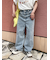 ◎リボン刺繍ストレートデニムパンツ