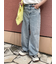 ◎リボン刺繍ストレートデニムパンツ