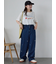 ◎リボン刺繍ストレートデニムパンツ