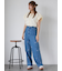 ◎リボン刺繍ストレートデニムパンツ