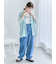◎リボン刺繍ストレートデニムパンツ