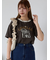 わんこプリントリンガーTシャツ