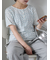 小花柄ヘンリーネックカットソー